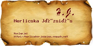 Herlicska Józsiás névjegykártya